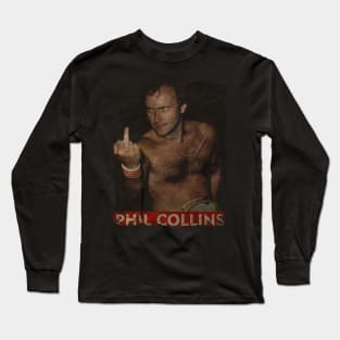 TEXTURE ART-Phil Collins - RETRO STYLE 1 Long Sleeve T-Shirt